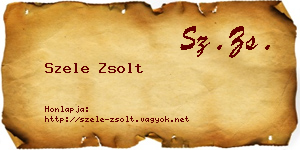 Szele Zsolt névjegykártya